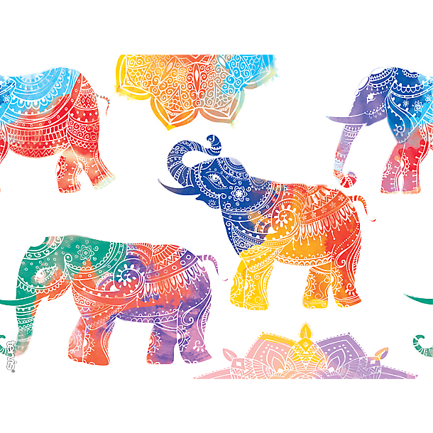 Mehndi Elephants