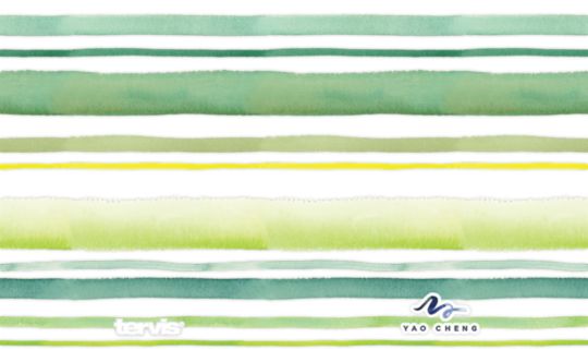 Yao Cheng - Green Blue Stripe
