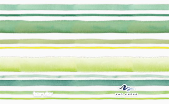 Yao Cheng - Green Blue Stripe