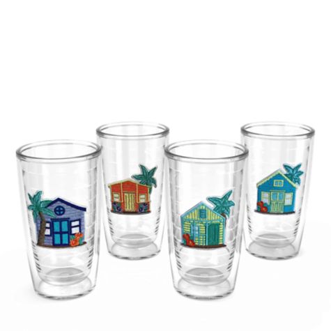 Beach Retreat Collection 16 oz Tumbler 4 Pack