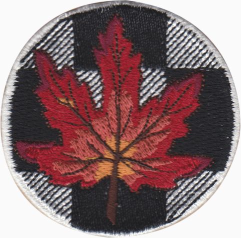 Checkerboard Red Fall Leaf
