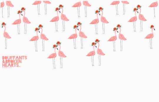 Bouffants And Broken Hearts® - Flower Power Flamingo