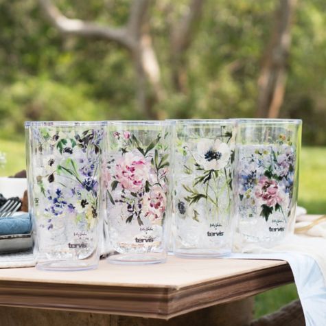 Kelly Ventura - Floral Vista Collection, 16 oz Tumbler 4 Pack