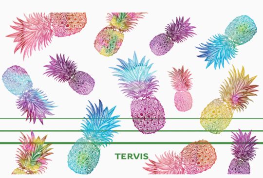 Watercolor Pineapple