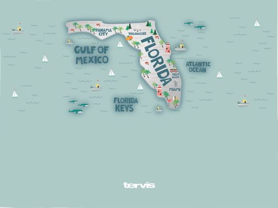 Florida Fun Map | 24 oz Tumbler | Tervis