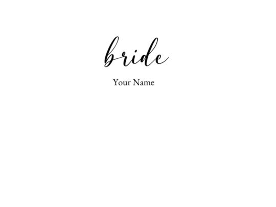 Bride Script