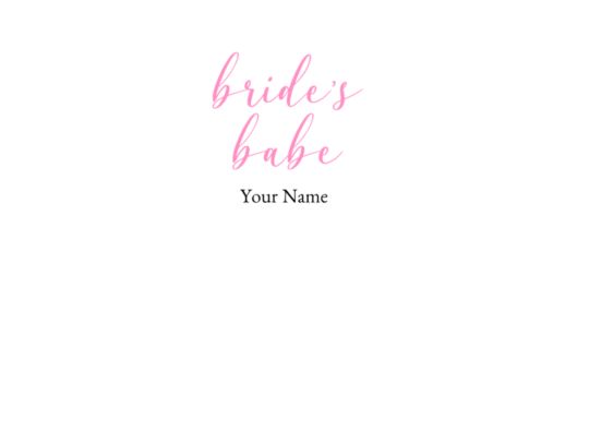 Bride's Babe Script