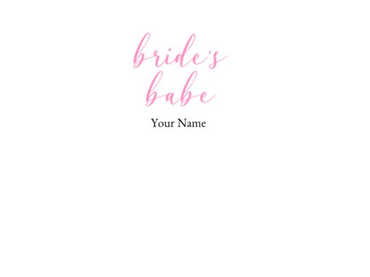 Bride's Babe Script