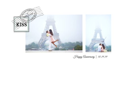 Anniversary Travel - 2 Photo Custom Template
