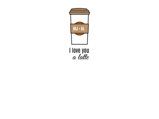 Love You a Latte Initials