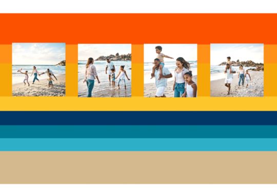 Beach Sunset Custom Template - 4 Photos