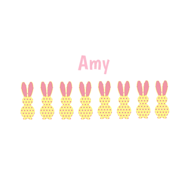 Easter - Pink & Yellow Bunnies