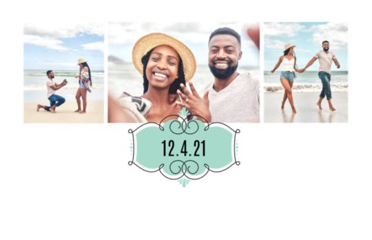 Anniversary Collage - 3 Photo Custom Template