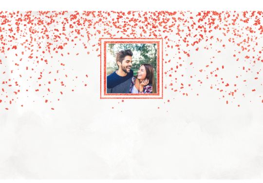 Red Glitter - 1 Photo Custom Template