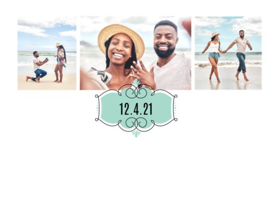 Anniversary Collage - 3 Photo Custom Template
