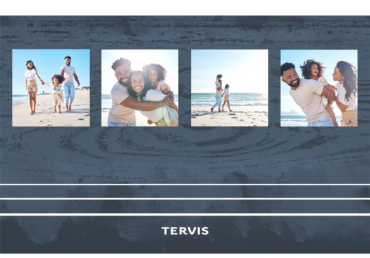 Navy Driftwood - 4 Photo Custom Template