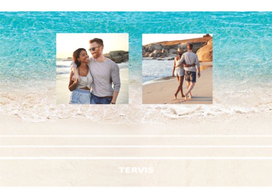 Beach - 2 Photo Custom Template