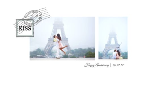 Anniversary Travel - 2 Photo Custom Template