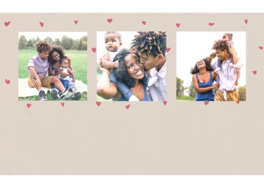 Mini Hearts - 3 Photo Custom Template