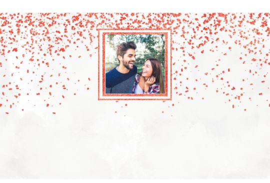 Red Glitter - 1 Photo Custom Template