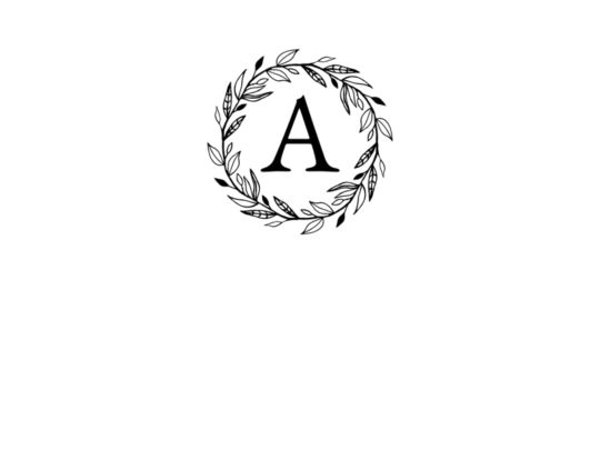Initial in Wreath