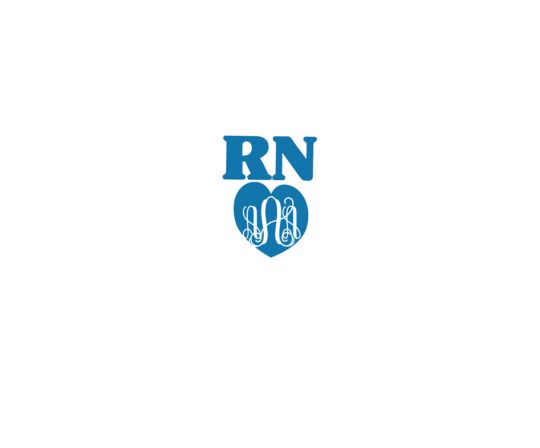 RN Heart Monogram