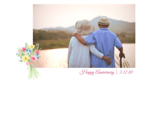 Anniversary Bouquet - 1 Photo Custom Template