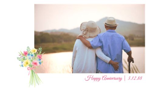 Anniversary Bouquet - 1 Photo Custom Template