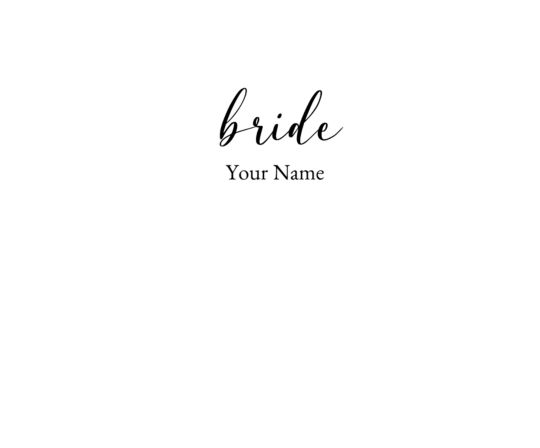 Bride Script