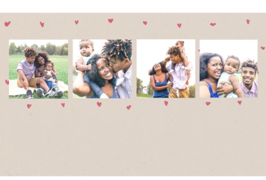 Mini Hearts - 4 Photo Custom Template