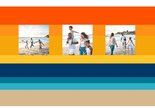 Beach Sunset Custom Template - 3 Photos