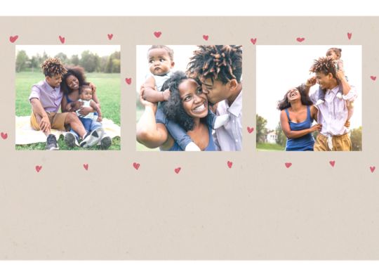 Mini Hearts - 3 Photo Custom Template