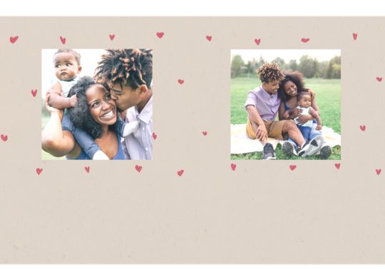 Mini Hearts - 2 Photo Custom Template