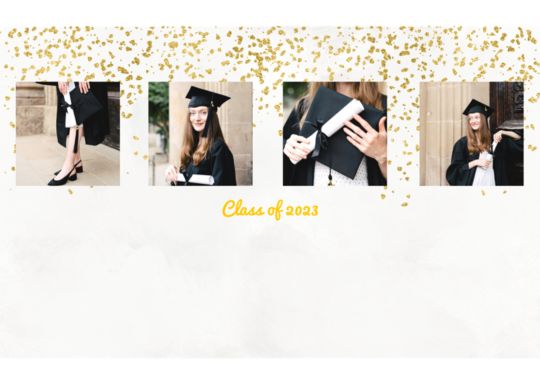 Gold Glitter - 4 Photo Custom Template