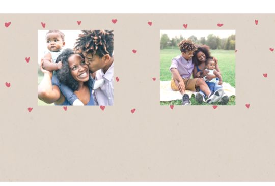 Mini Hearts - 2 Photo Custom Template