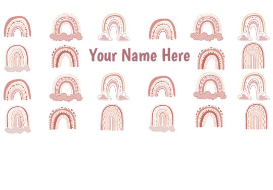 Boho Rainbow Custom Template