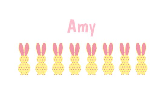 Easter - Pink & Yellow Bunnies