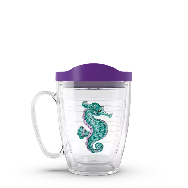 Purple Teal Seahorse